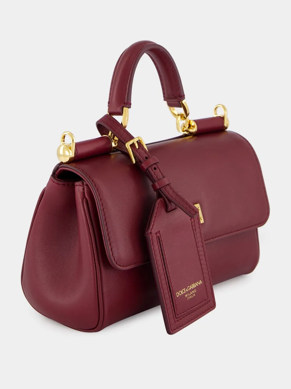 Bordeaux My Sicily Mini Calfskin Handbag sold by Fashion Clinic product image thumbnail 3