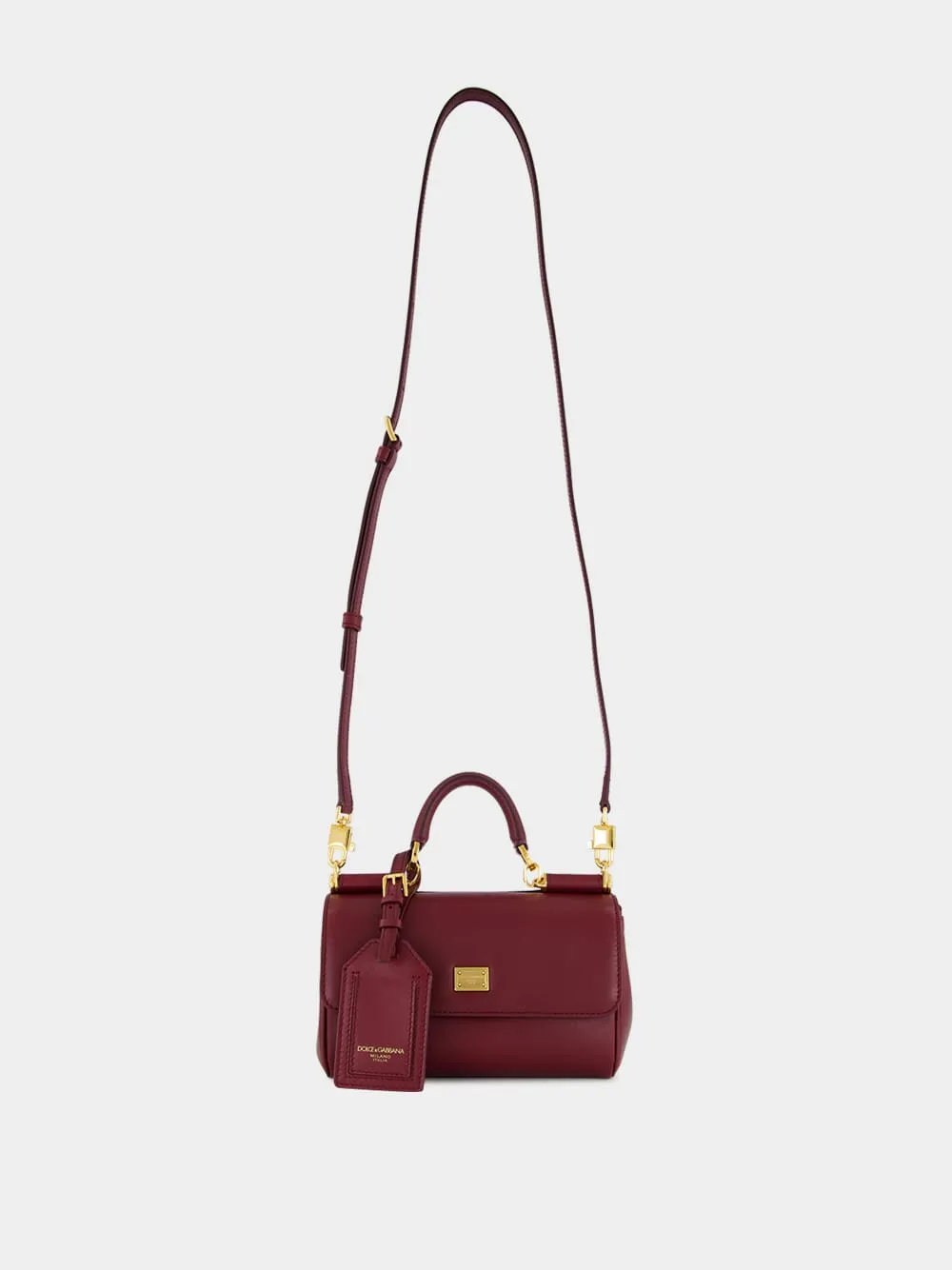 Bordeaux My Sicily Mini Calfskin Handbag sold by Fashion Clinic product image thumbnail 2