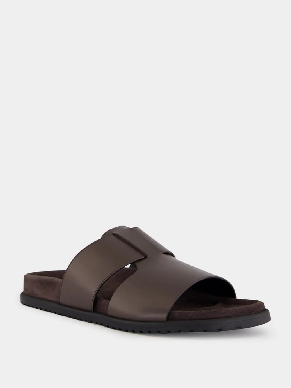 Ebony Flat Leather Sandals sold by Fashion Clinic product image thumbnail 2
