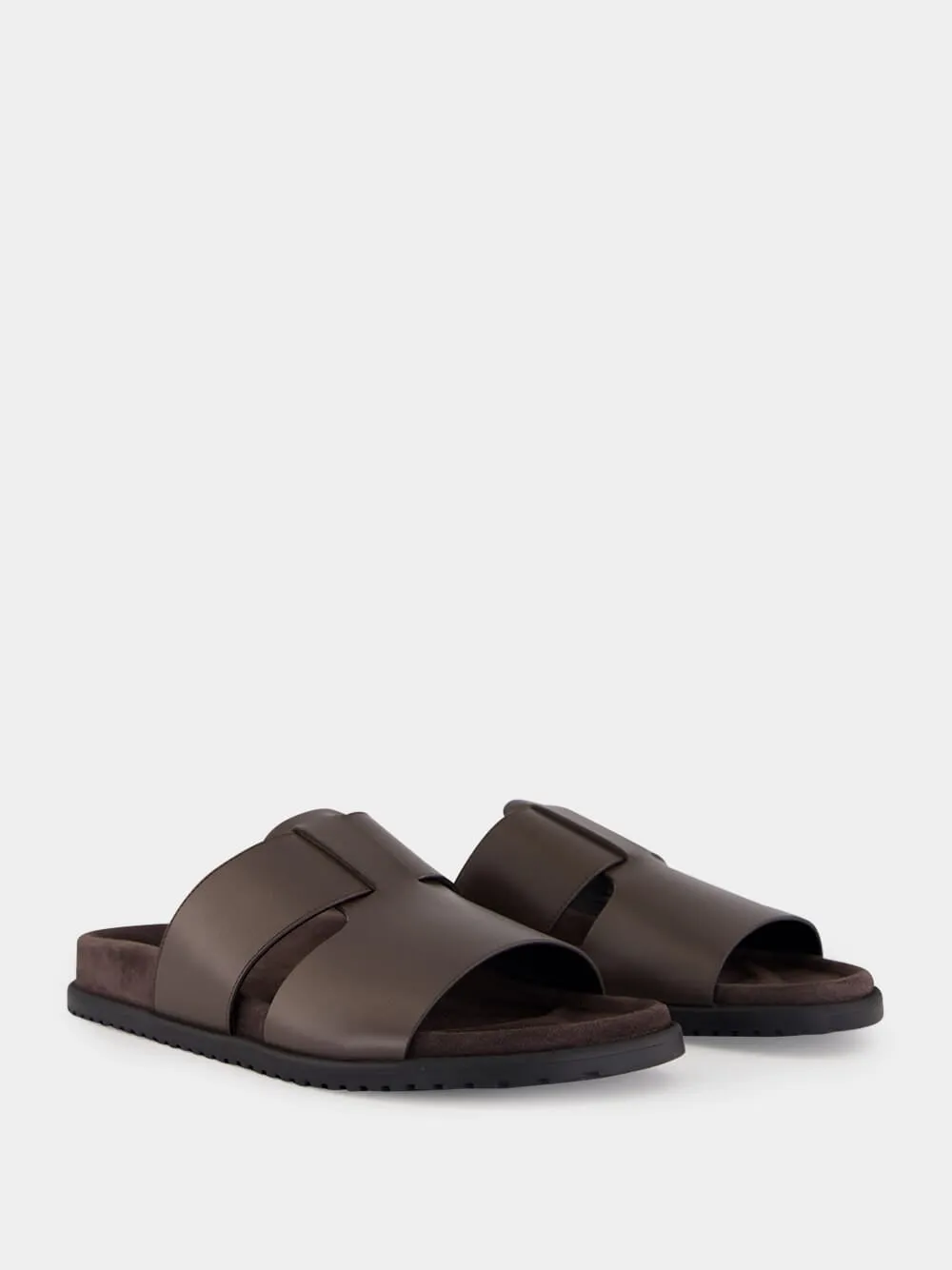 Ebony Flat Leather Sandals sold by Fashion Clinic product image thumbnail 3