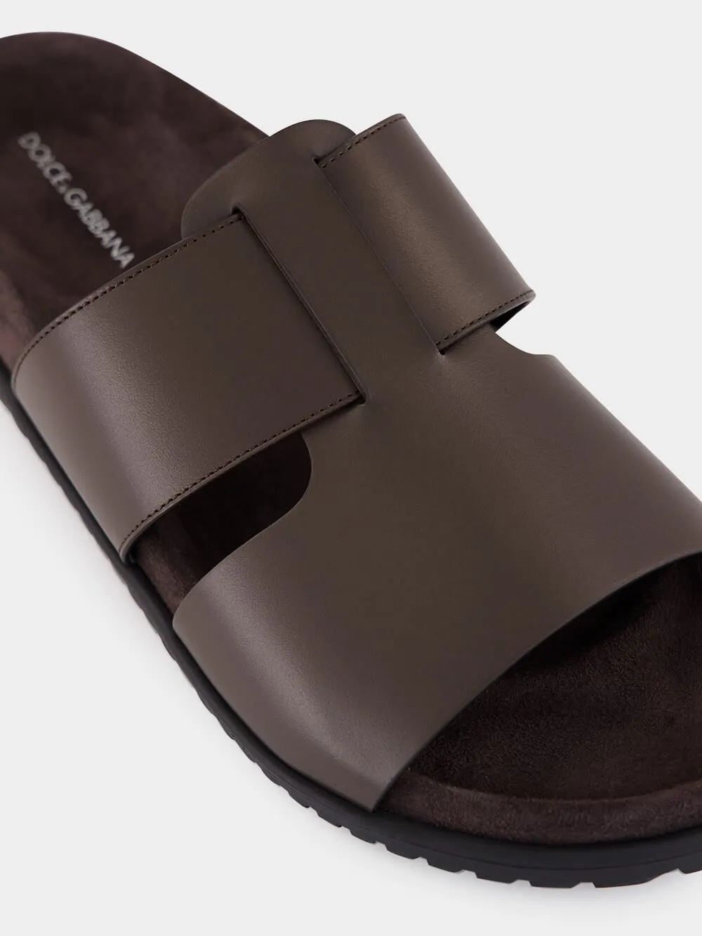 Ebony Flat Leather Sandals sold by Fashion Clinic product image thumbnail 4