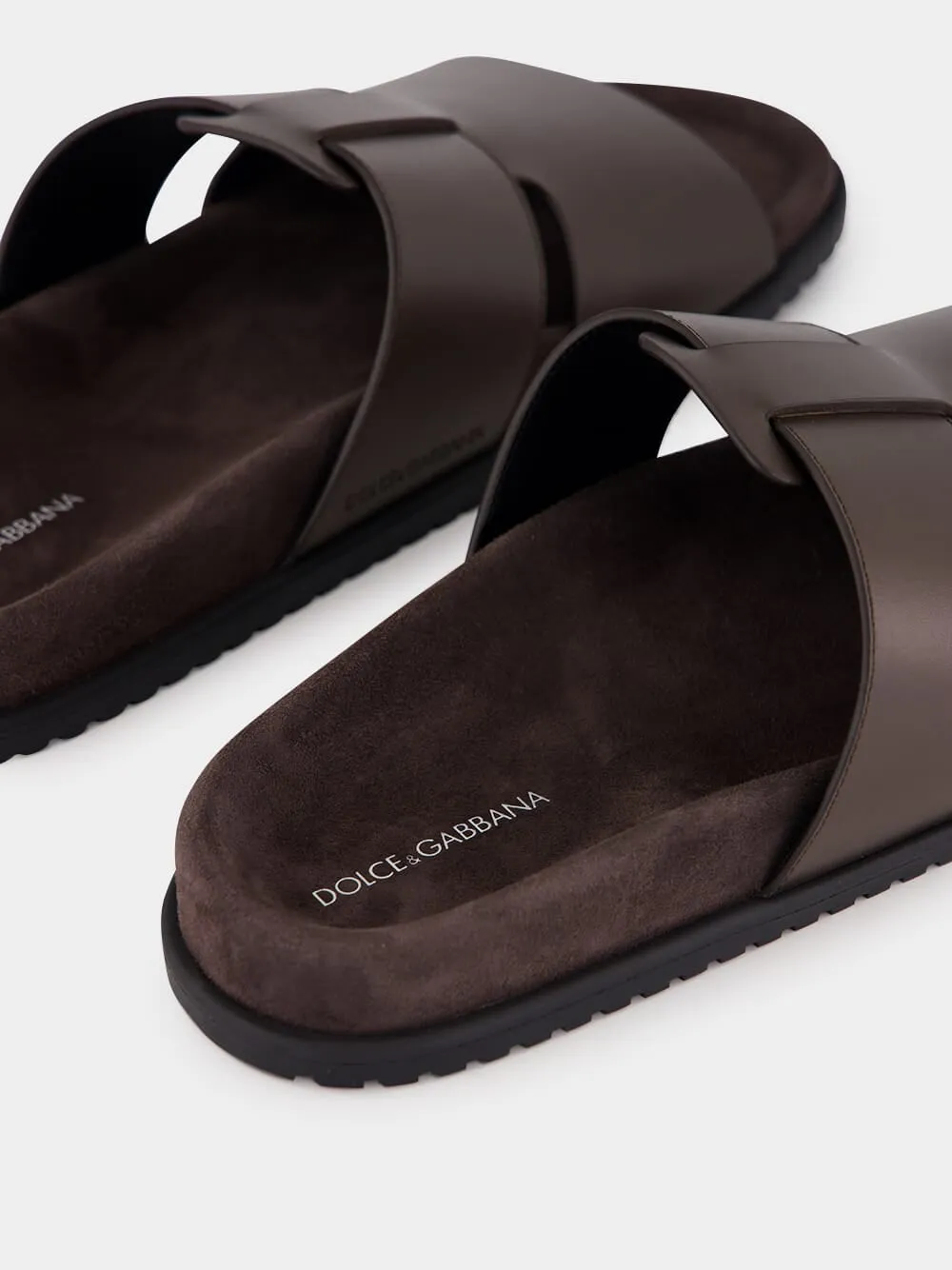 Ebony Flat Leather Sandals sold by Fashion Clinic product image thumbnail 5