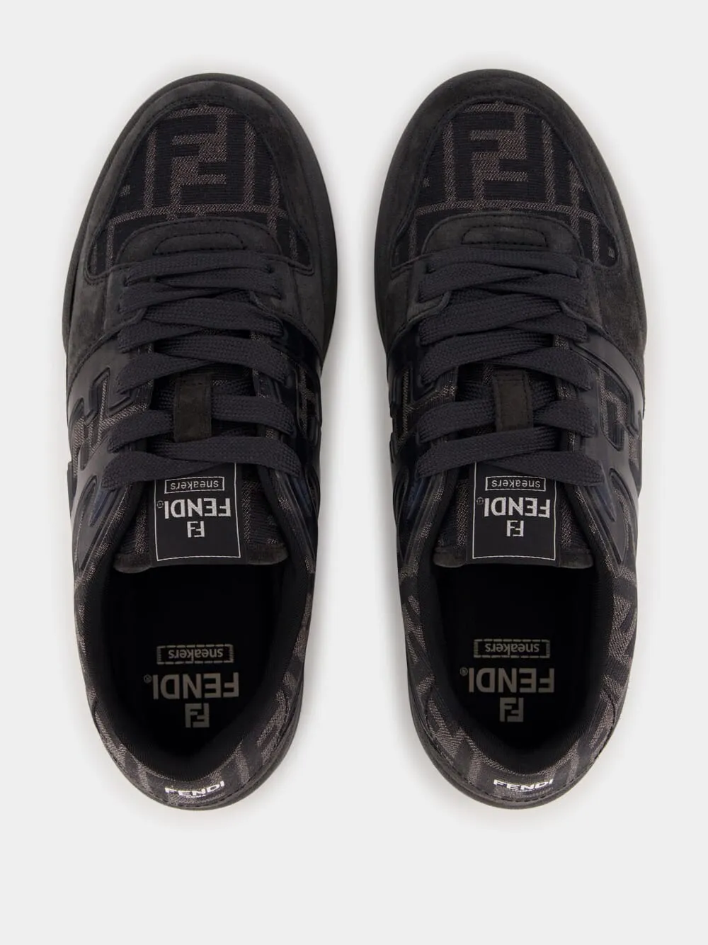 Black FF Jacquard and Suede Match Sneakers sold by Fashion Clinic product image thumbnail 4
