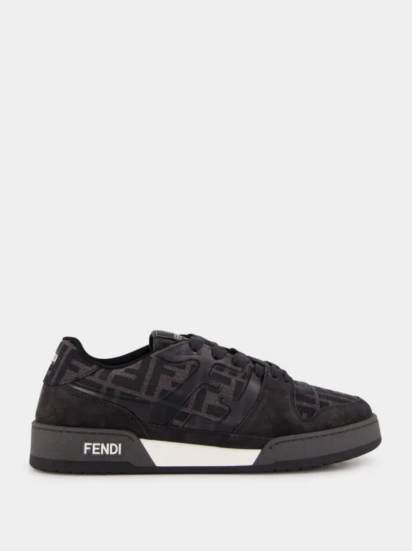 Black FF Jacquard and Suede Match Sneakers made by Fashion Clinic