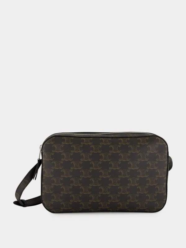 MESSENGER BAG TRIOMPHE CANVAS W/CHARM POLY-VISCOSE made by Celine