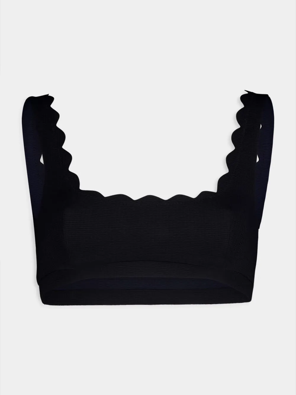Black and Indigo Scalloped Bikini Top sold by Fashion Clinic