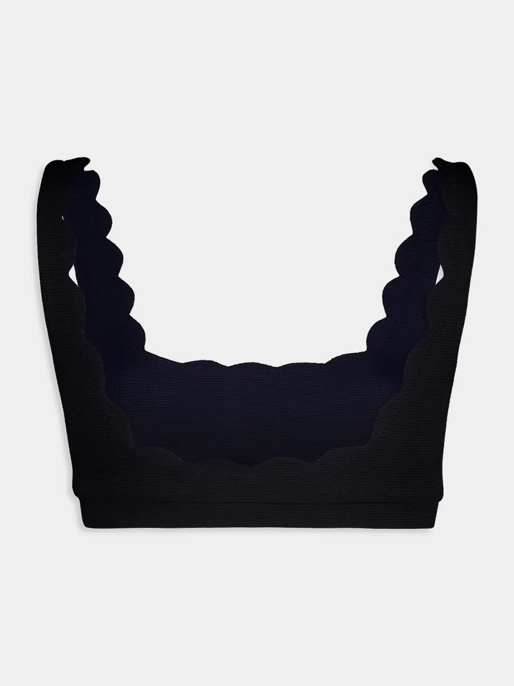 Black and Indigo Scalloped Bikini Top sold by Fashion Clinic product image thumbnail 2