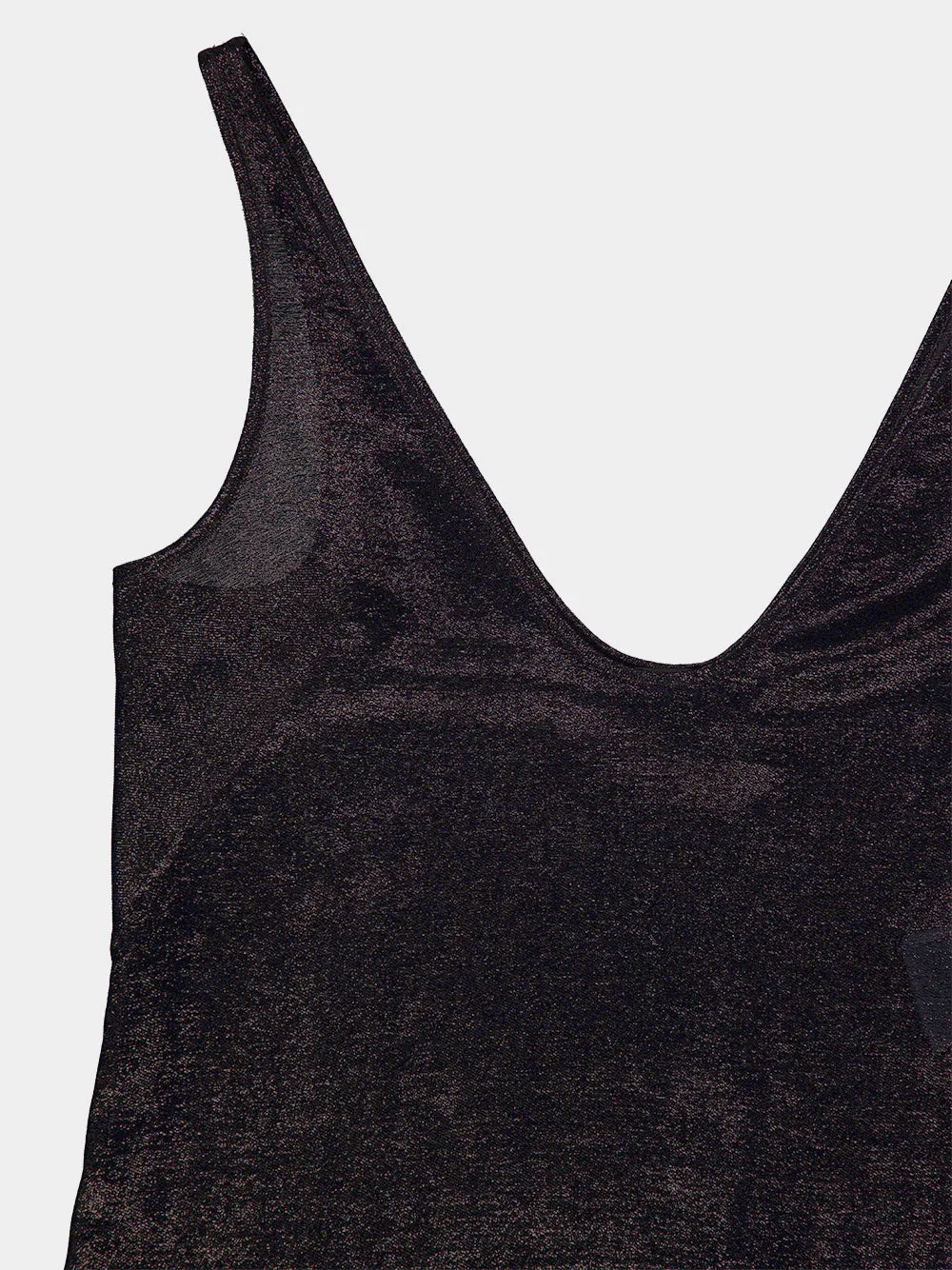 Black Silk Scoop Neck Tank Top sold by Fashion Clinic product image thumbnail 3