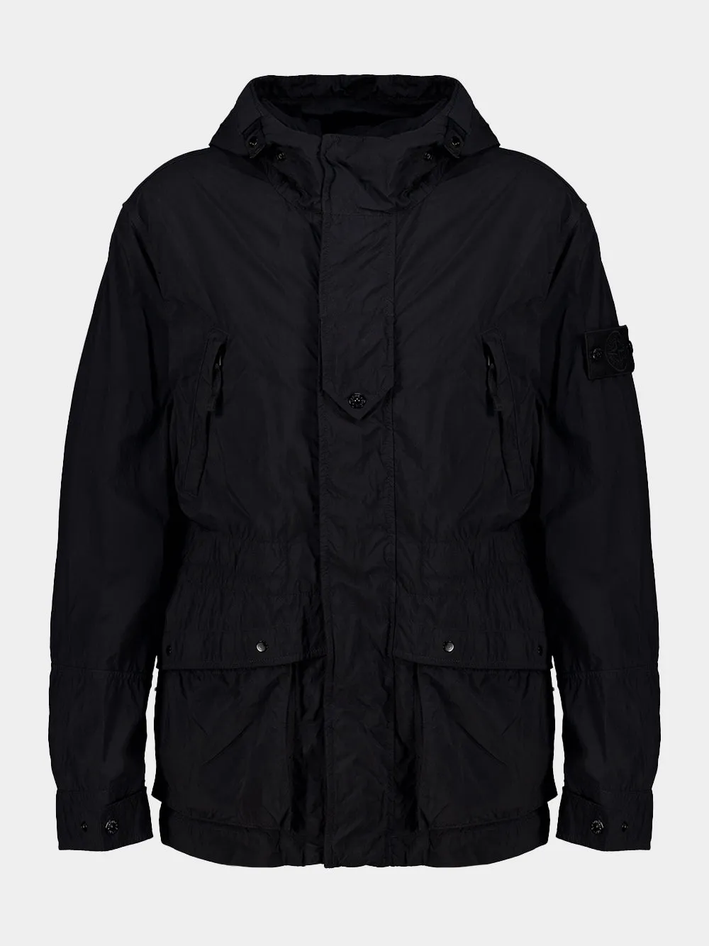 Black Ghost Nylon Short Parka Jacket sold by Fashion Clinic product image thumbnail 2
