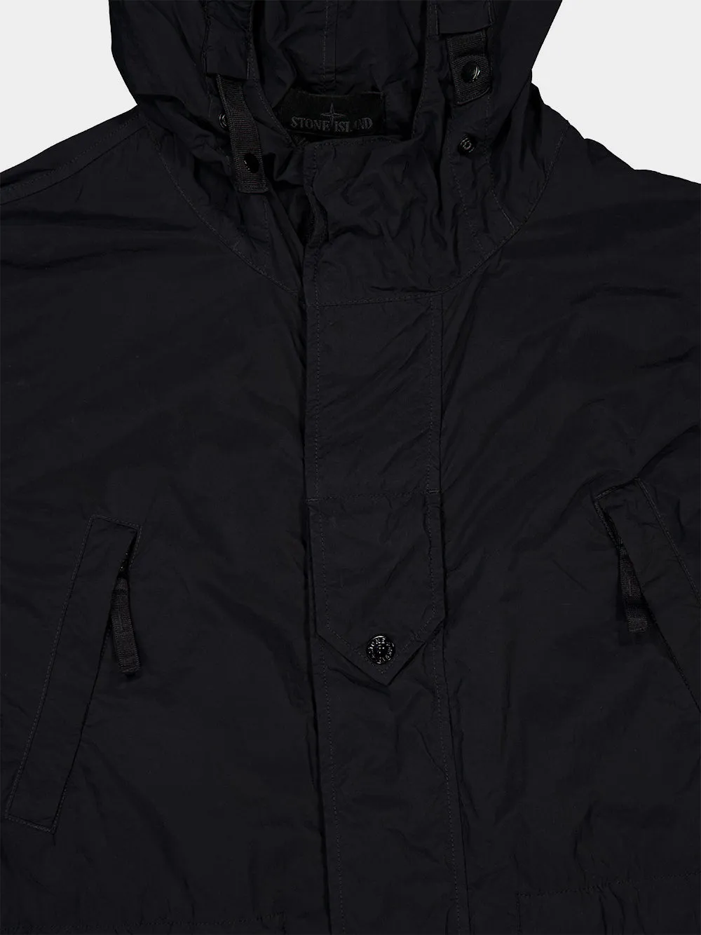Black Ghost Nylon Short Parka Jacket sold by Fashion Clinic product image thumbnail 5