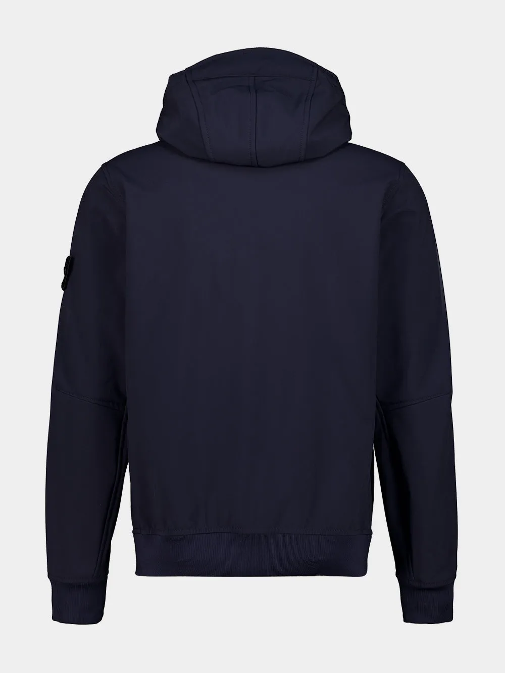Navy Blue Soft Shell Hooded Jacket sold by Fashion Clinic product image thumbnail 4