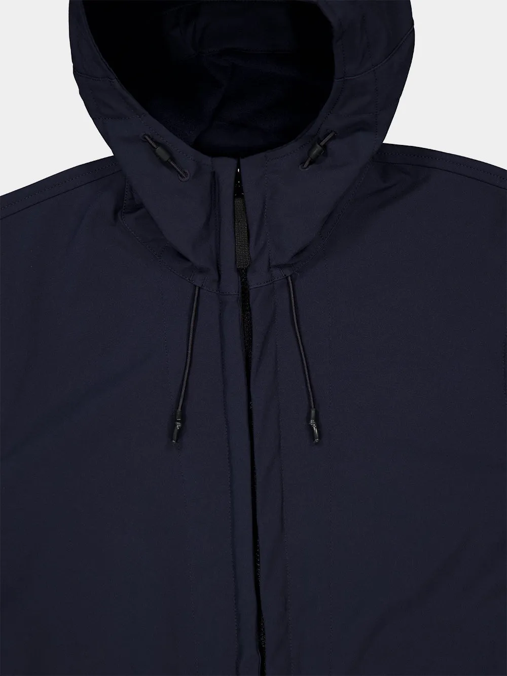 Navy Blue Soft Shell Hooded Jacket sold by Fashion Clinic product image thumbnail 5