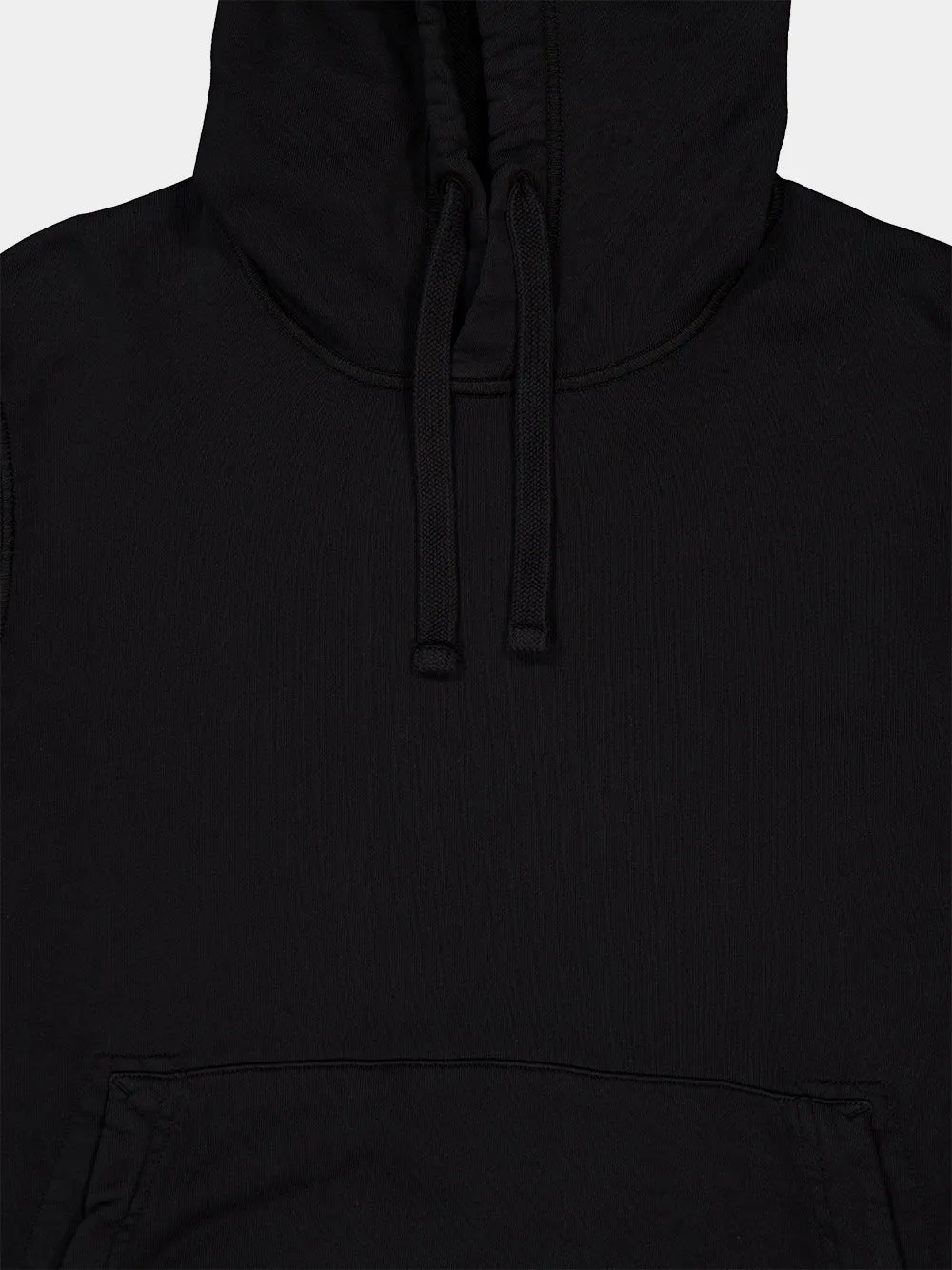 Black Organic Cotton Hooded Sweatshirt sold by Fashion Clinic product image thumbnail 3