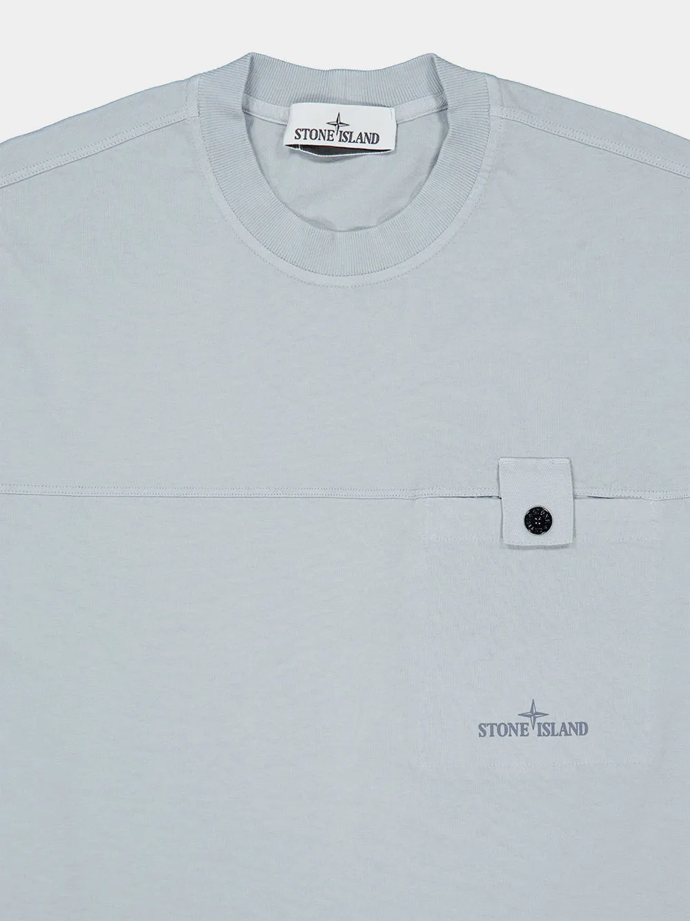 Ash Grey Organic Cotton Pocket T-Shirt sold by Fashion Clinic product image thumbnail 3