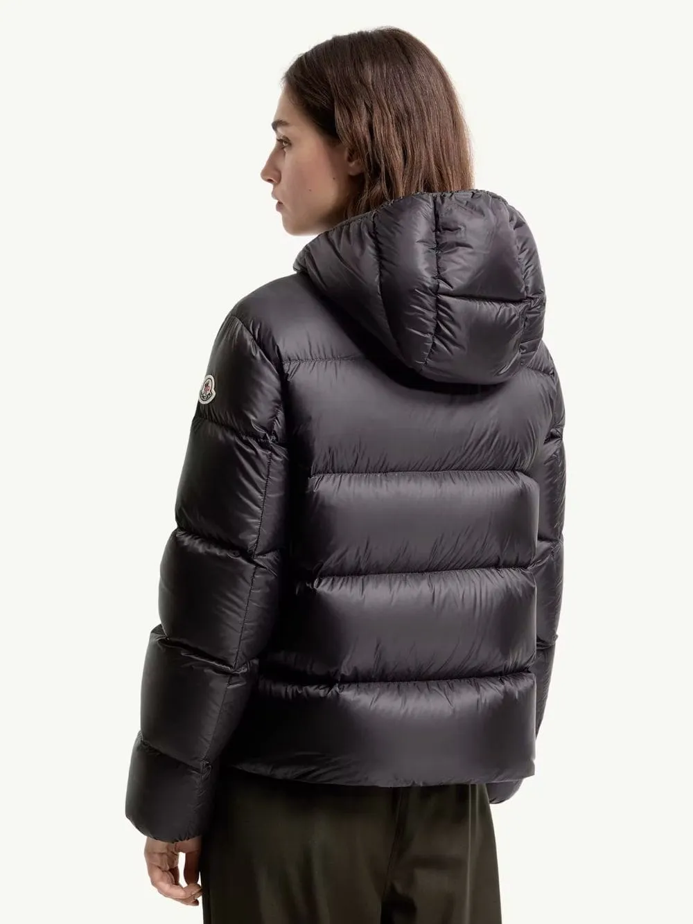 Black Feligule Hooded Short Down Jacket sold by Fashion Clinic product image thumbnail 3