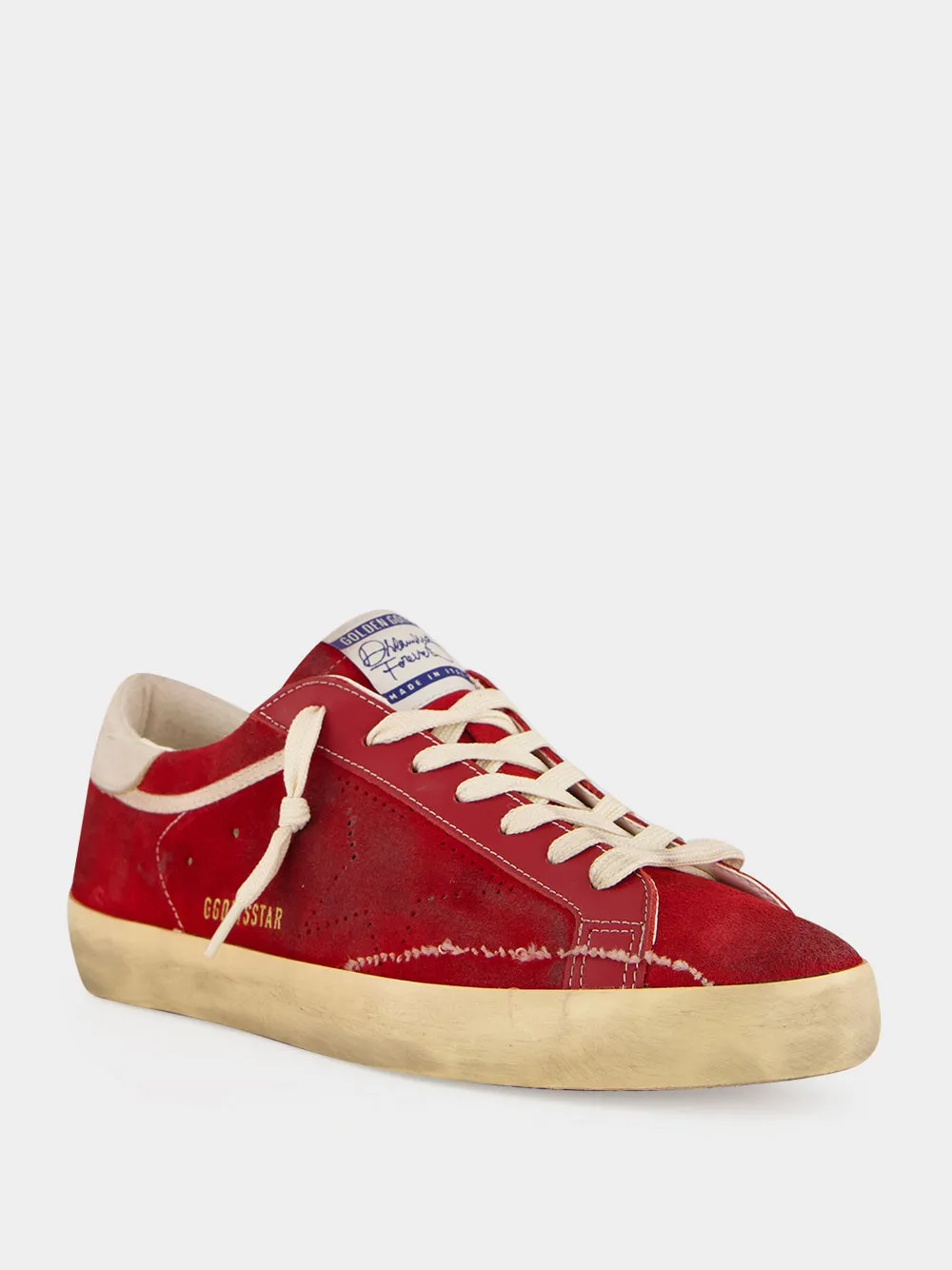Red Super-Star Suede Sneakers sold by Fashion Clinic product image thumbnail 2