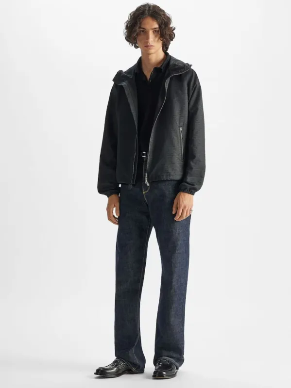 Black Wool Short-Sleeve Polo Shirt made by Fendi