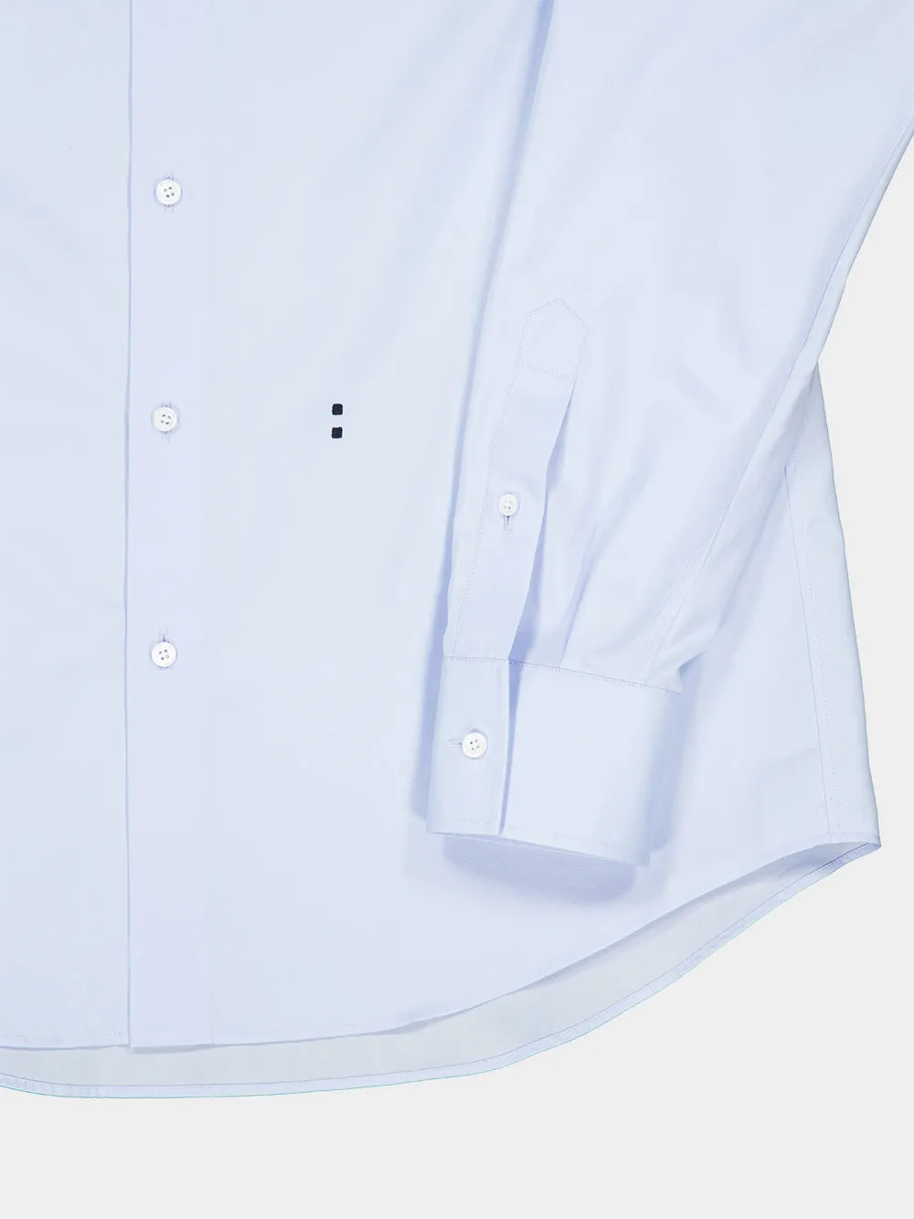 Celeste Blue Cotton Poplin Slim-Fit Shirt sold by Fashion Clinic product image thumbnail 4