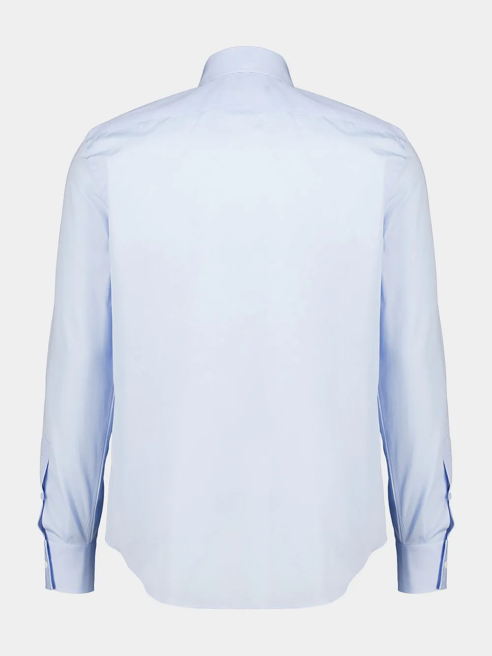Celeste Blue Cotton Poplin Slim-Fit Shirt sold by Fashion Clinic product image thumbnail 2