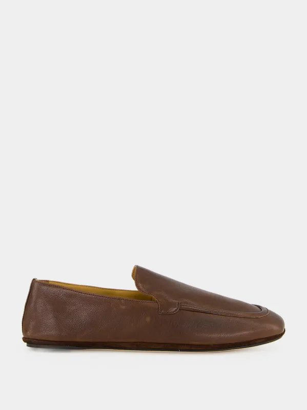 Brown Leather Slip-On Slippers made by Church's
