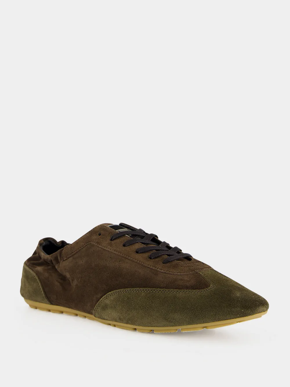Blow Taupe and Amara Khaki Suede Low-Top Sneakers sold by Fashion Clinic product image thumbnail 2