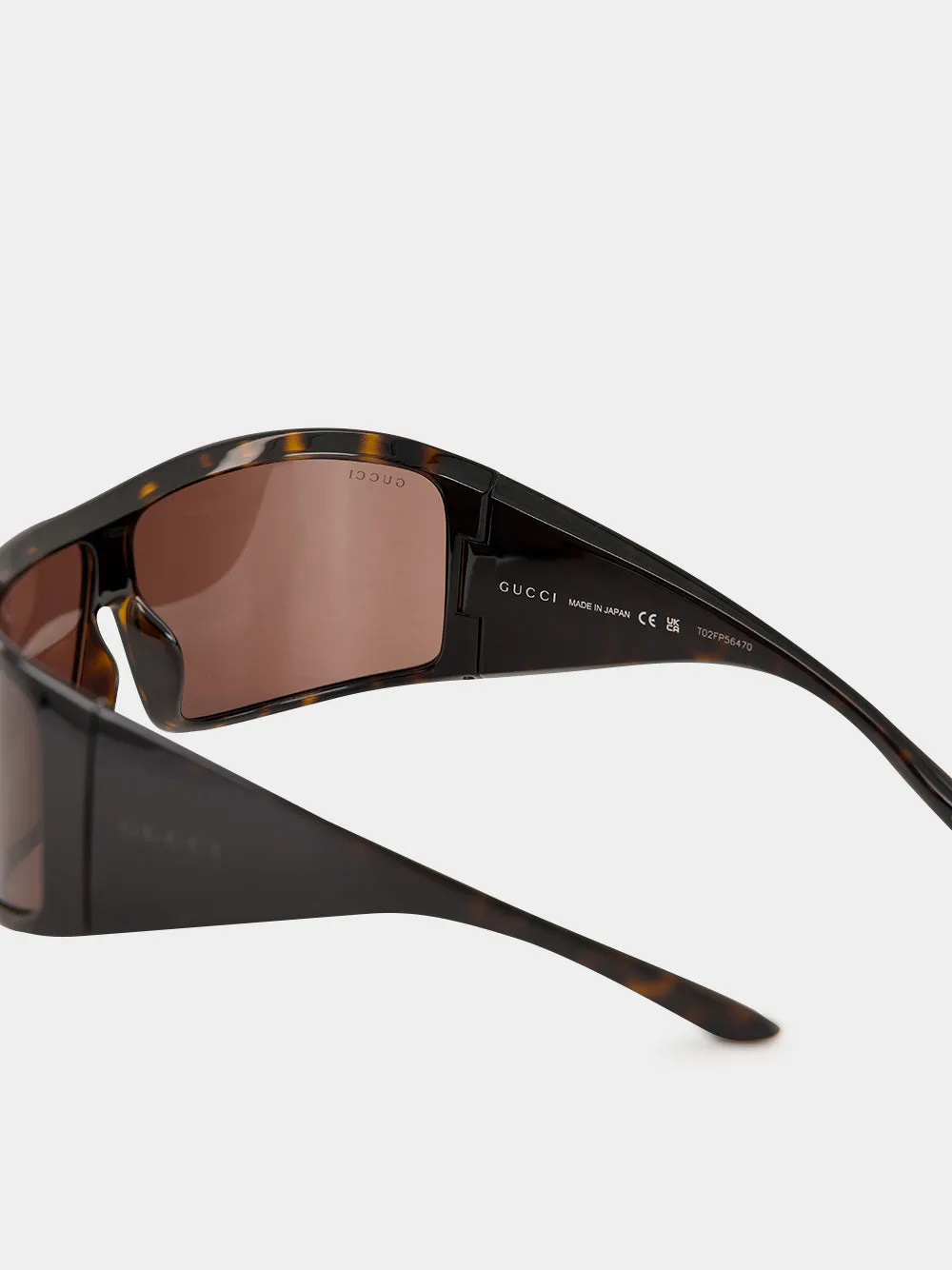 Brown Tortoiseshell Mask Frame Sunglasses sold by Fashion Clinic product image thumbnail 4