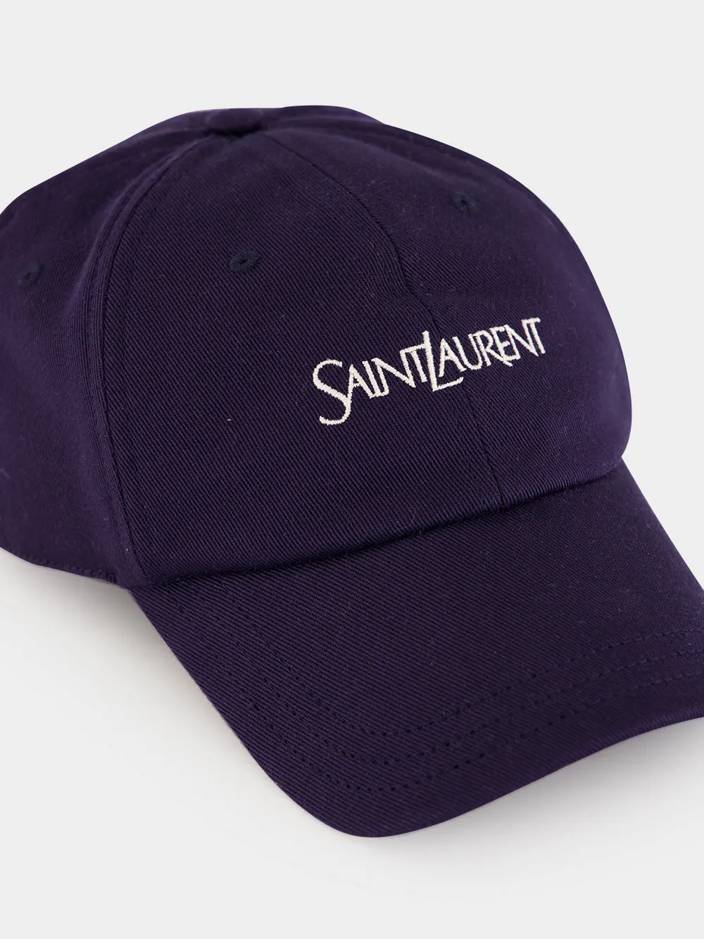 Navy Blue Cotton Gabardine Baseball Cap sold by Fashion Clinic product image thumbnail 3