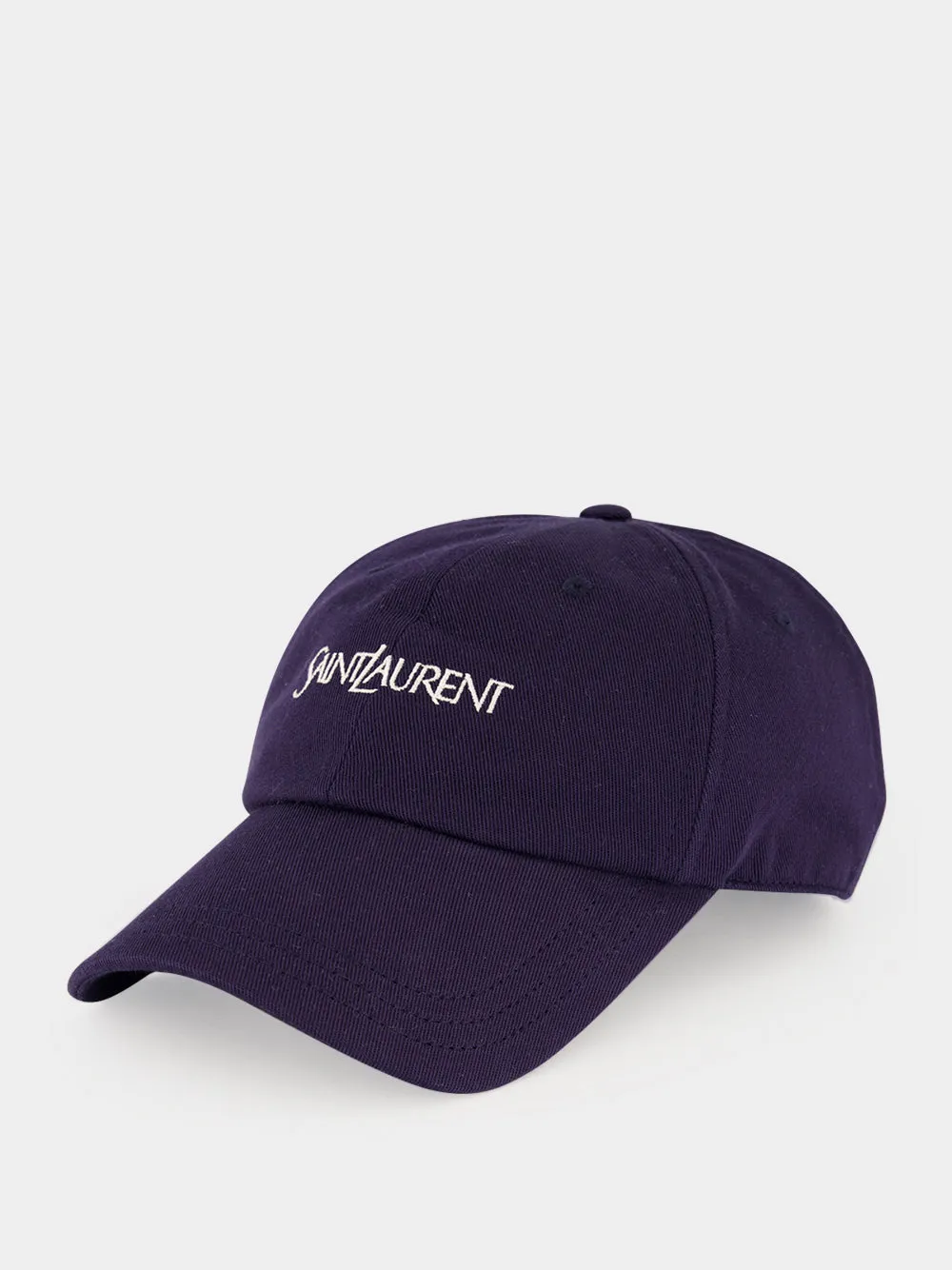 Navy Blue Cotton Gabardine Baseball Cap sold by Fashion Clinic