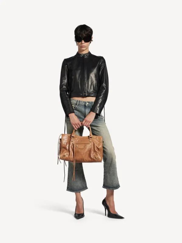 Camel Le City Medium Bag made by Balenciaga