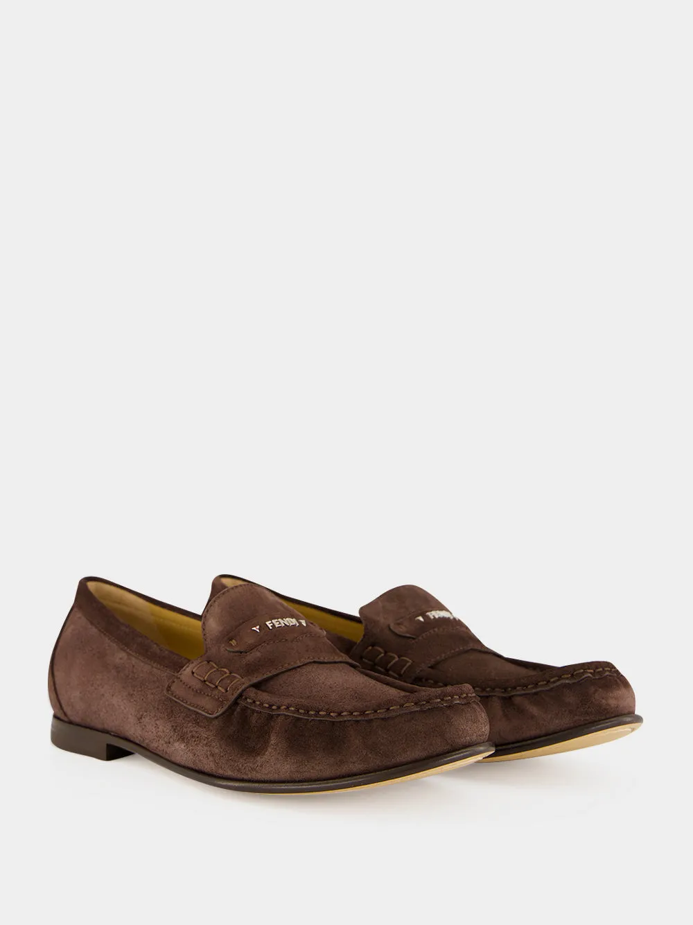 Dark Brown Suede Scrunch Loafers sold by Fashion Clinic product image thumbnail 3