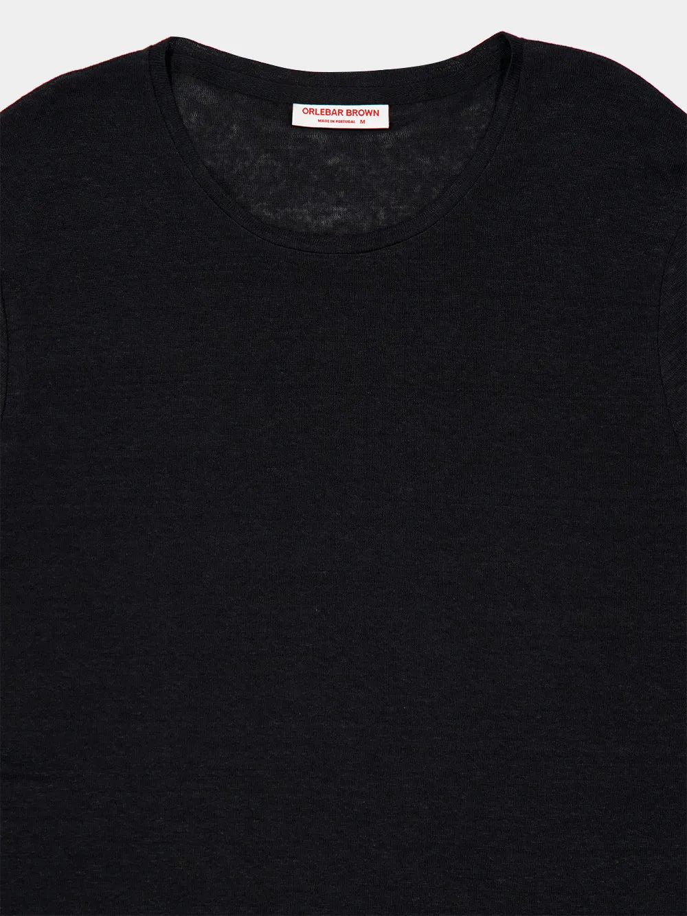 Black Ob-T Linen T-Shirt sold by Fashion Clinic product image thumbnail 3