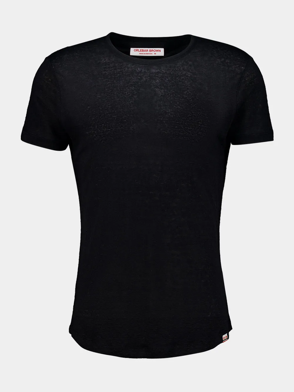 Black Ob-T Linen T-Shirt sold by Fashion Clinic