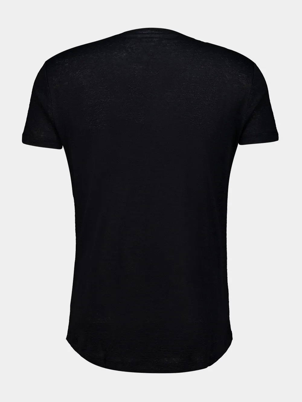 Black Ob-T Linen T-Shirt sold by Fashion Clinic product image thumbnail 2