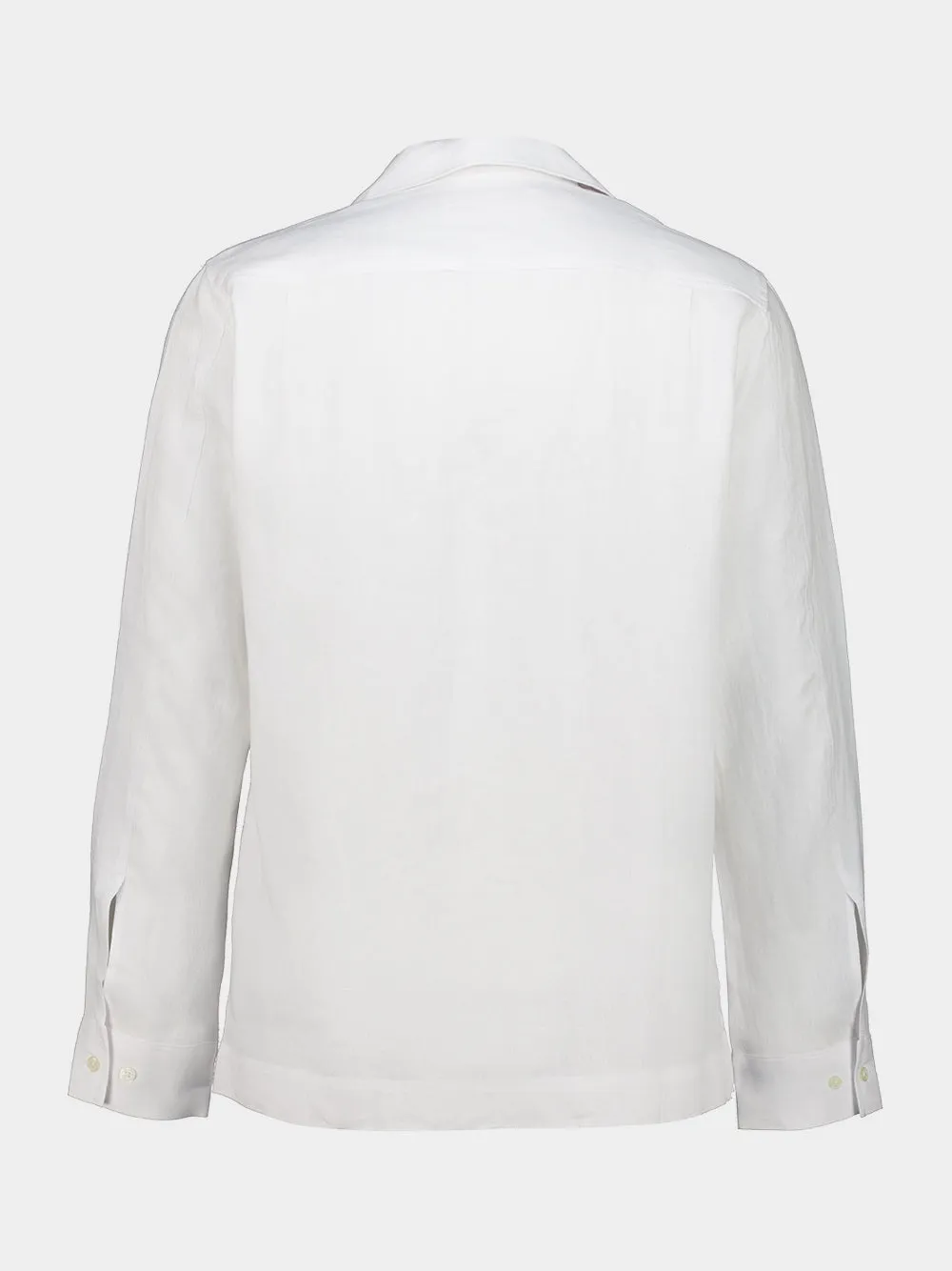 White Vincent Linen Overhead Shirt sold by Fashion Clinic product image thumbnail 2