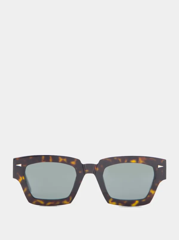 Magenta Brown Square Sunglasses made by Fashion Clinic