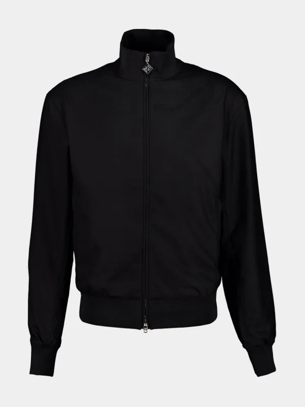 Black Casa Circuit Wool Track Jacket made by Casablanca