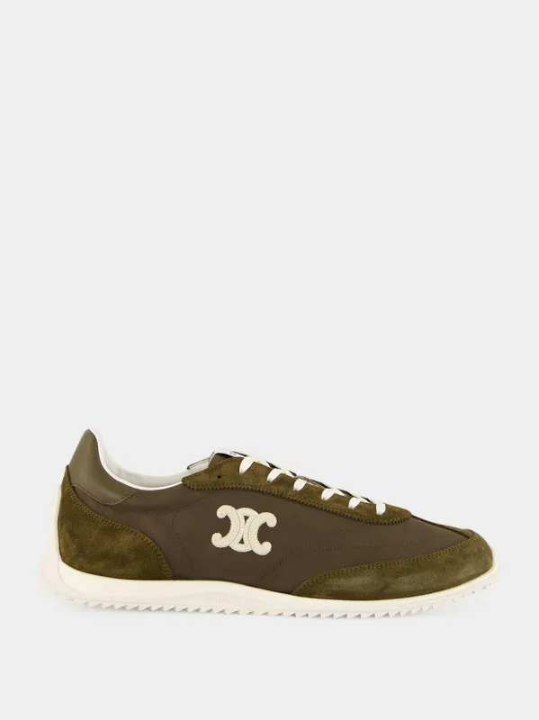 SNEAKERS L-TOP LACE-UP RACER TRIOMPHE NYLON SUEDE made by Celine