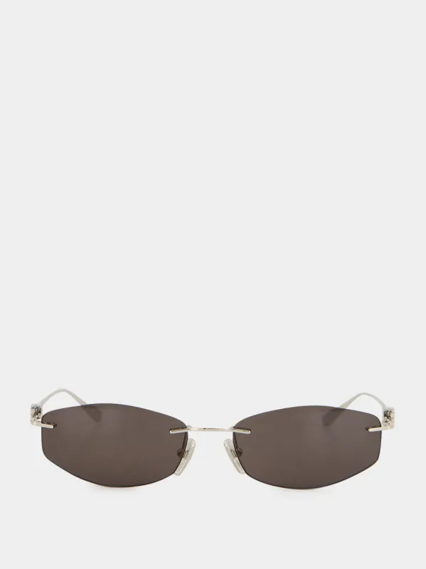 Silver Nano D-Frame Sunglasses made by Balenciaga