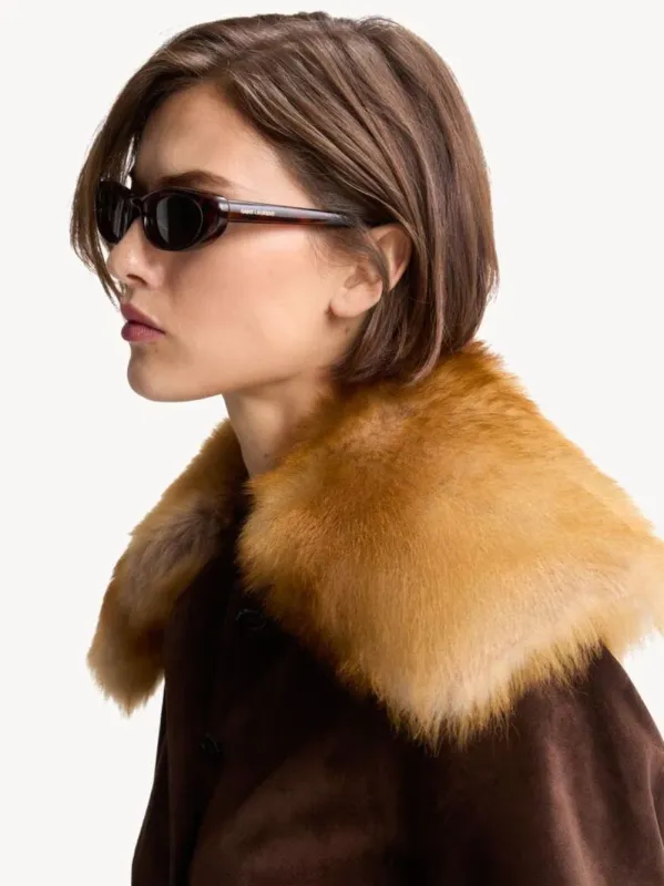 Light Havana SL 557 Shade Plump Sunglasses made by Yves Saint Laurent
