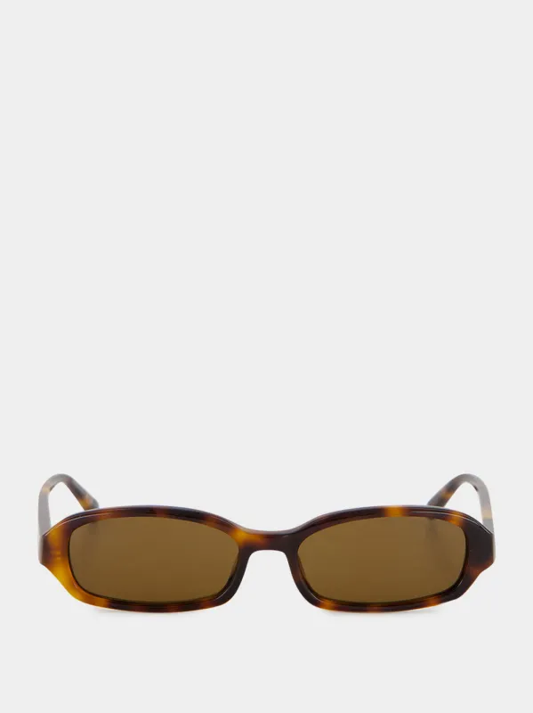 Medium Havana YSL SL 872 Sunglasses made by Yves Saint Laurent
