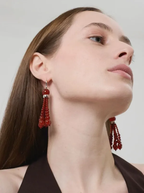 Venice Opera Carnelian Earrings made by Le Sundial