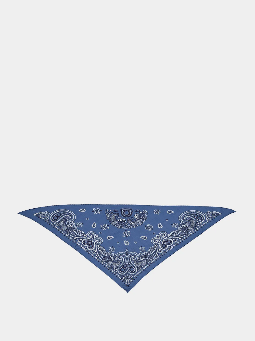 Light Denim Arabesque Print Triangle Scarf sold by Fashion Clinic product image thumbnail 2