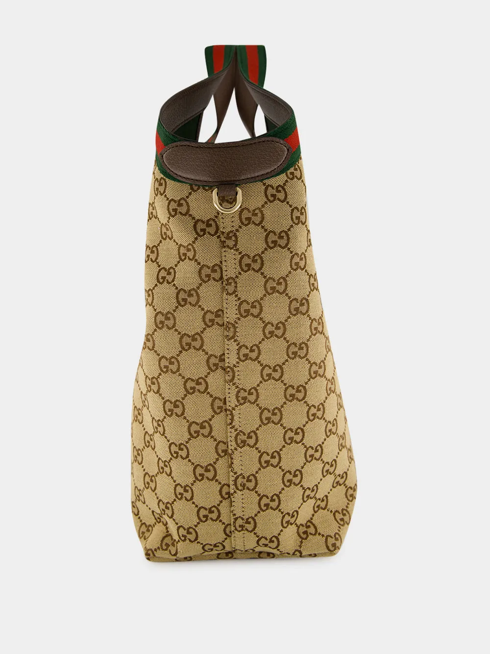 Beige and Brown Giglio Large GG Canvas Tote Bag sold by Fashion Clinic product image thumbnail 3