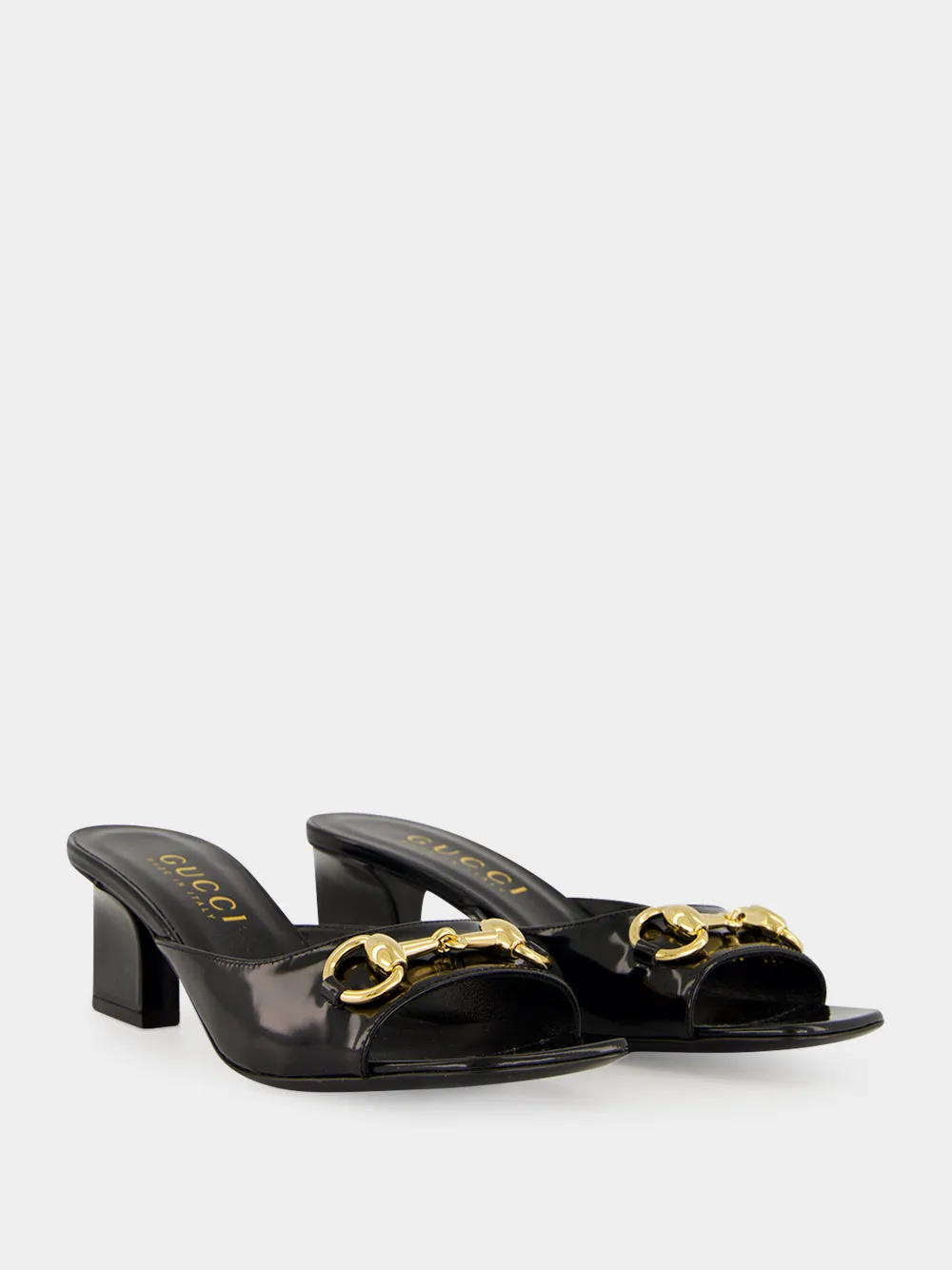 Black Signora Horsebit Slide Sandals sold by Fashion Clinic product image thumbnail 3