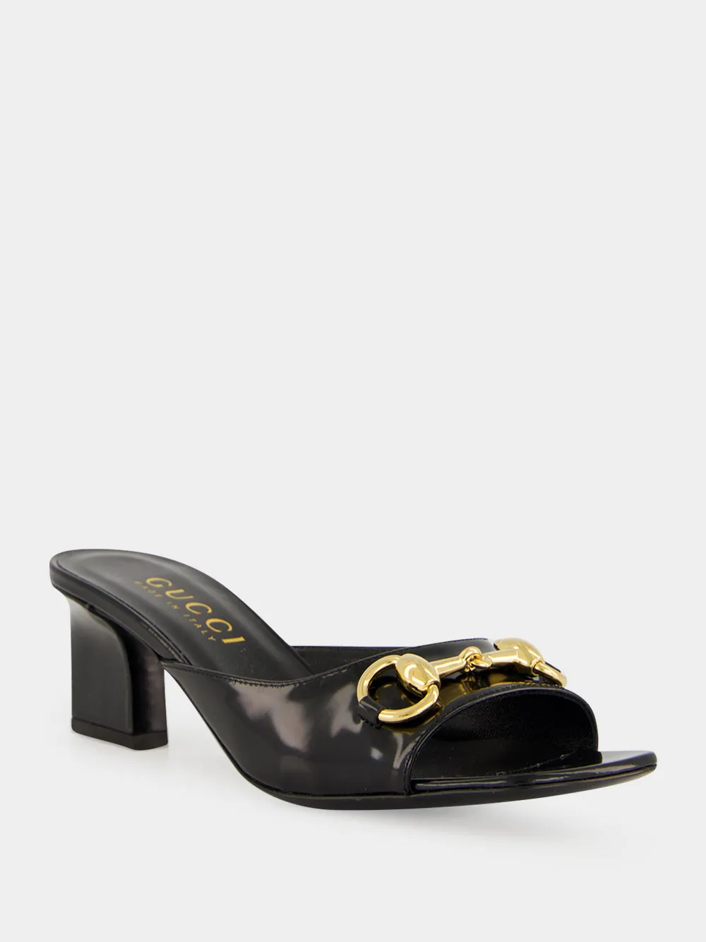 Black Signora Horsebit Slide Sandals sold by Fashion Clinic product image thumbnail 2