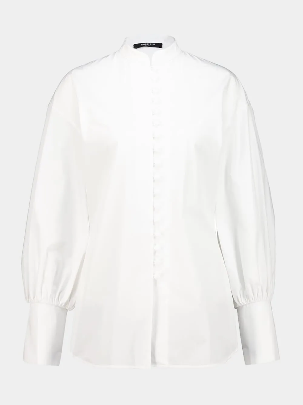 White Batwing Cotton Poplin Shirt sold by Fashion Clinic