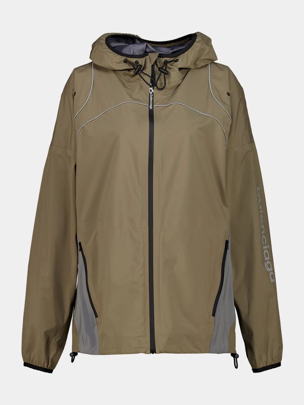 Grey Techwear Zip-Up Jacket sold by Fashion Clinic product image thumbnail 2