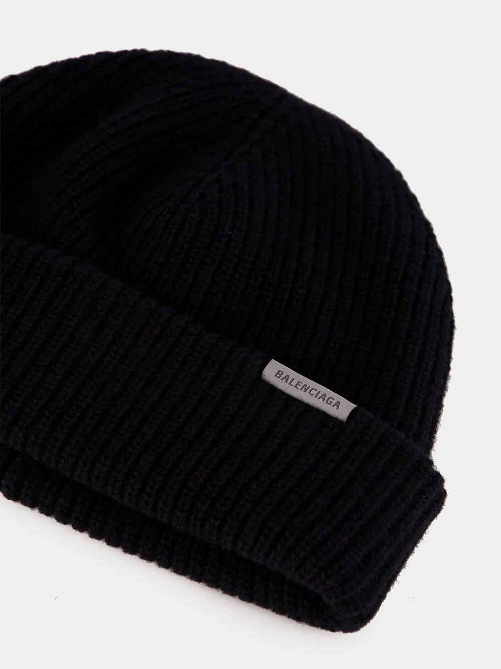 Black Wool Beanie sold by Fashion Clinic product image thumbnail 4