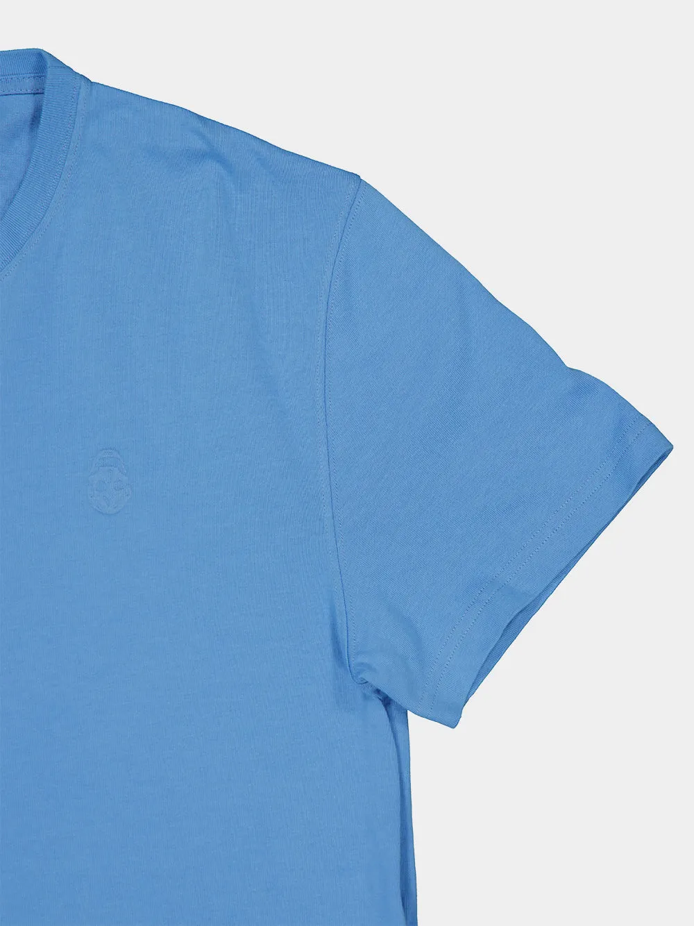 Blue Embossed Cotton T-Shirt sold by Fashion Clinic product image thumbnail 4