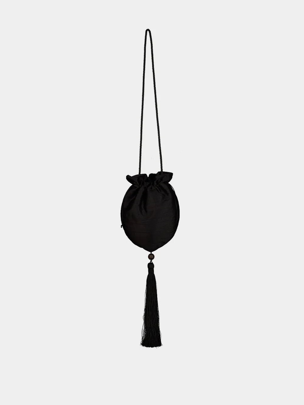 Étoile Black Raw Silk Pouch sold by Fashion Clinic product image thumbnail 2